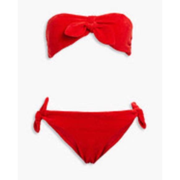 ZIMMERMANN KNOTTED RED TERRY BIKINI SIZE 3 - Picture 1 of 3